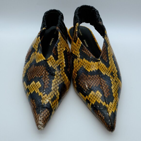 Proenza Schouler Shoes - Proenza Schouler Snakeskin pointed to slingback flat - 38